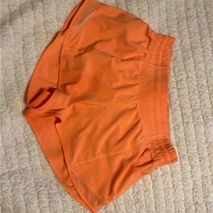 LuLu shorts! Orange! 2.5” inseam! Size 4!